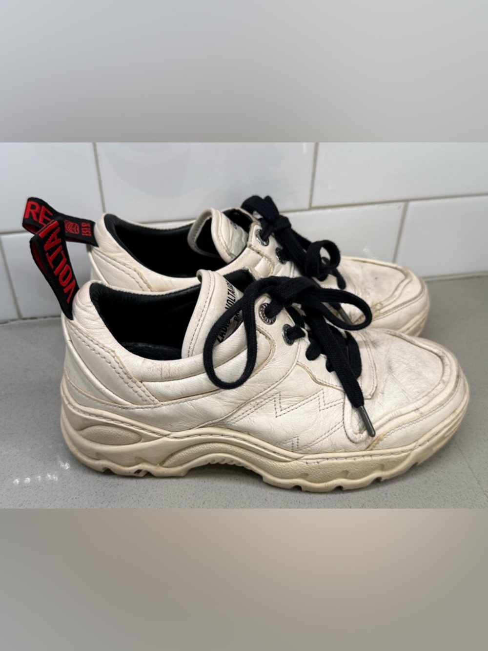 Zadig & Voltaire Blaze White Leather Chunky Sneakers